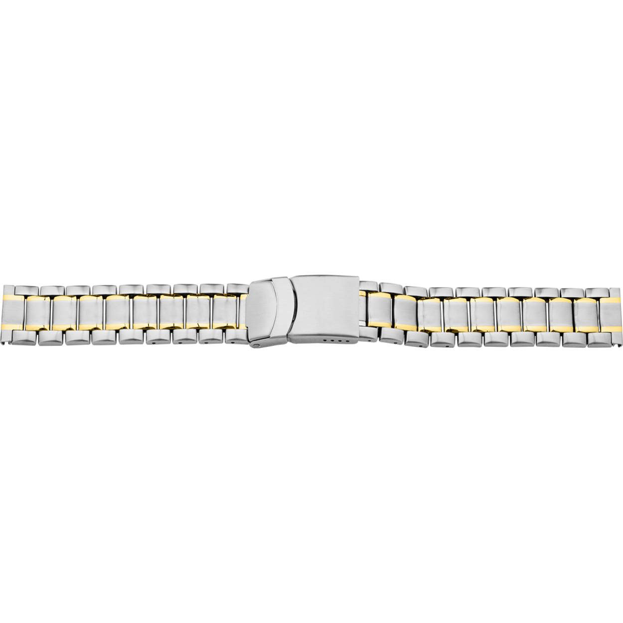 Horlogeband edelstaal 447 bi-colour 20mm