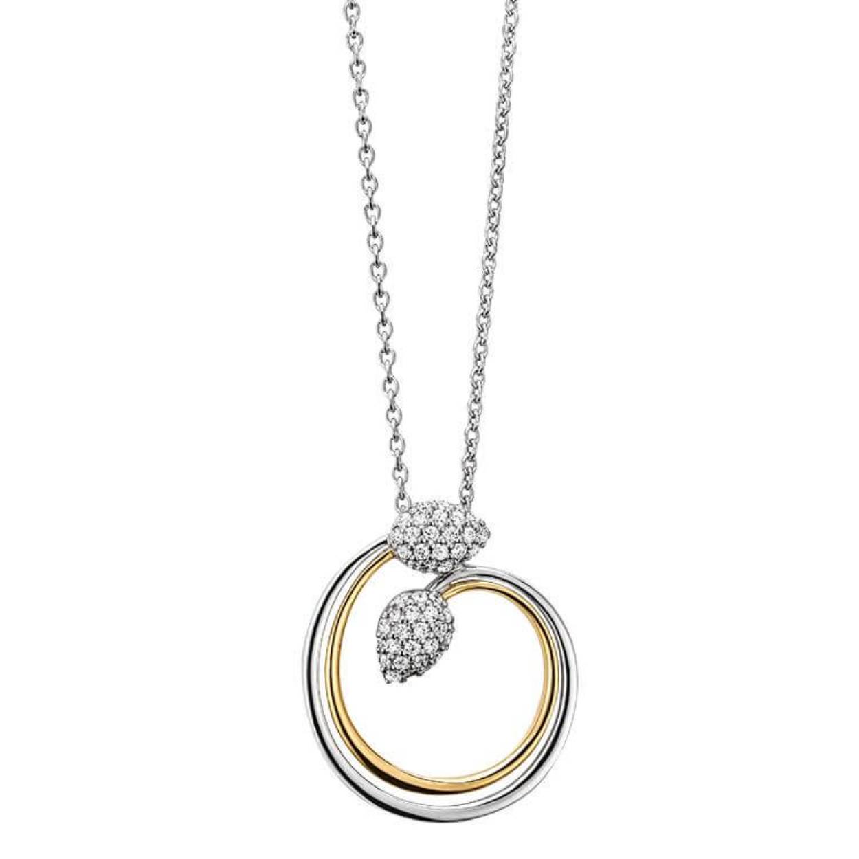 Prachtige zilveren collier van Viventy met zirkonia.