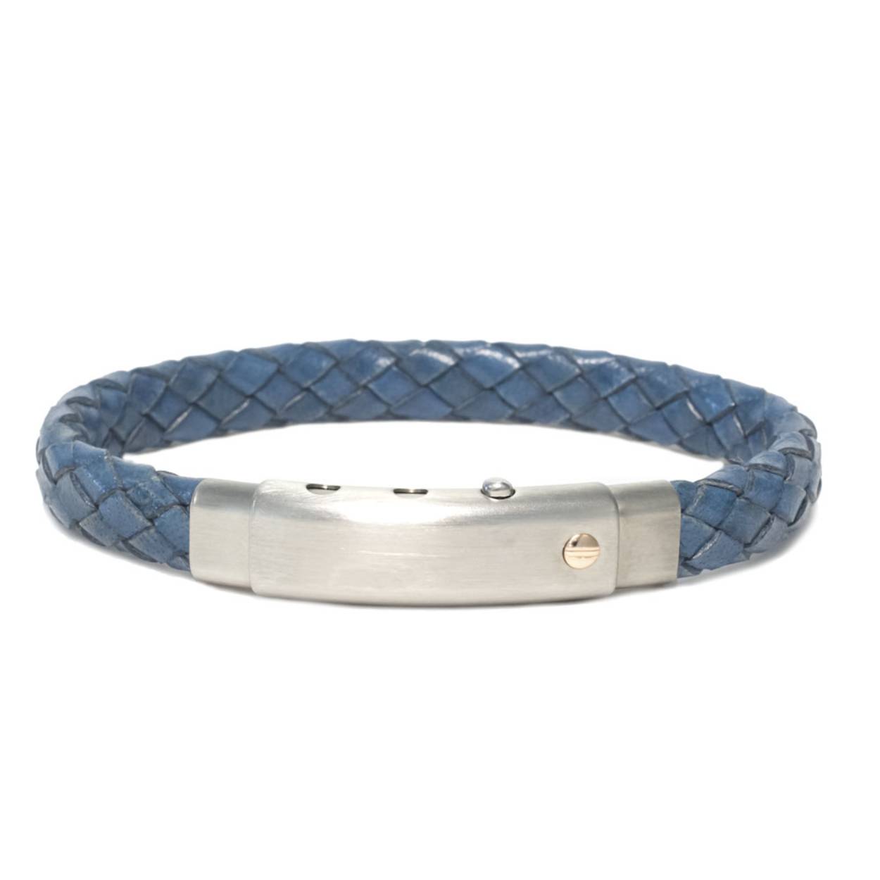 Borsari Gioielli armband edelstaal +18 krt / blauw
verstelbaar in 3 groottes in de sluiting