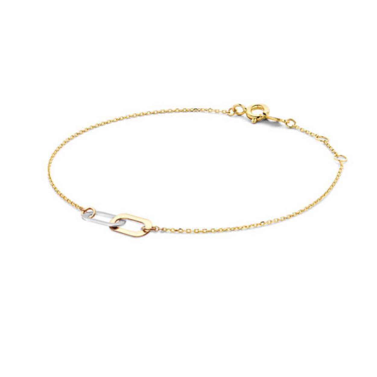 De Cannaregio Bracelet heeft een moderne en tijdloze uitstraling. Gemaakt van 14 karaat goud en een goudgele en witgoude schakel zijn zijn een luxe toevoeging. Combineer jij hem met de Cannaregio Necklace? 

Venetian Diary Als je aan een betoverende stad denkt, waar je kunt verdwalen in smalle straatjes en waar gondels je meenemen langs de mooiste gebouwen en architectuur. Waar op iedere hoek iemand spontaan in een serenade kan uitbarsten. Aan welke stad denk je dan? Juist, het Italiaanse Venetië. Mysterieus, betoverend en romantisch. Een stad met elegante grachten, prachtige pleinen en kleurrijke mensen. Een stad waar ik mijn hart aan heb verloren. 

Het merk
Jackie is hét 14 karaat gouden on trend sieradenmerk. De collecties zijn geïnspireerd op de reizen die ik maak, van stedentrips tot exotische oorden. Elk gouden sieraad is helemaal van nu, handgemaakt door Europese goudsmeden en vervaardigd van overwegend gerecycled goud met echte edelstenen en zoetwaterparels. Elke collectie is dan ook met veel liefde en passie samengesteld. Mijn Jackie sieraden zijn de perfecte finishing touch voor iedere outfit!

Specificaties
- Armband
- Materiaal: 14 Karaat - Bicolor - 585
- Bubbelschakel
- Totale lengte: 18cm