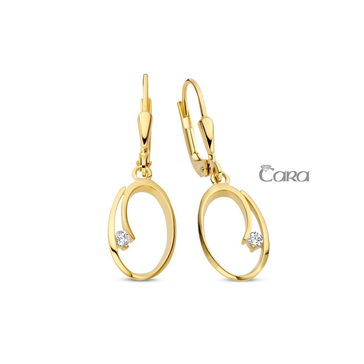 Cara oorslingers goud 18k met zirconia