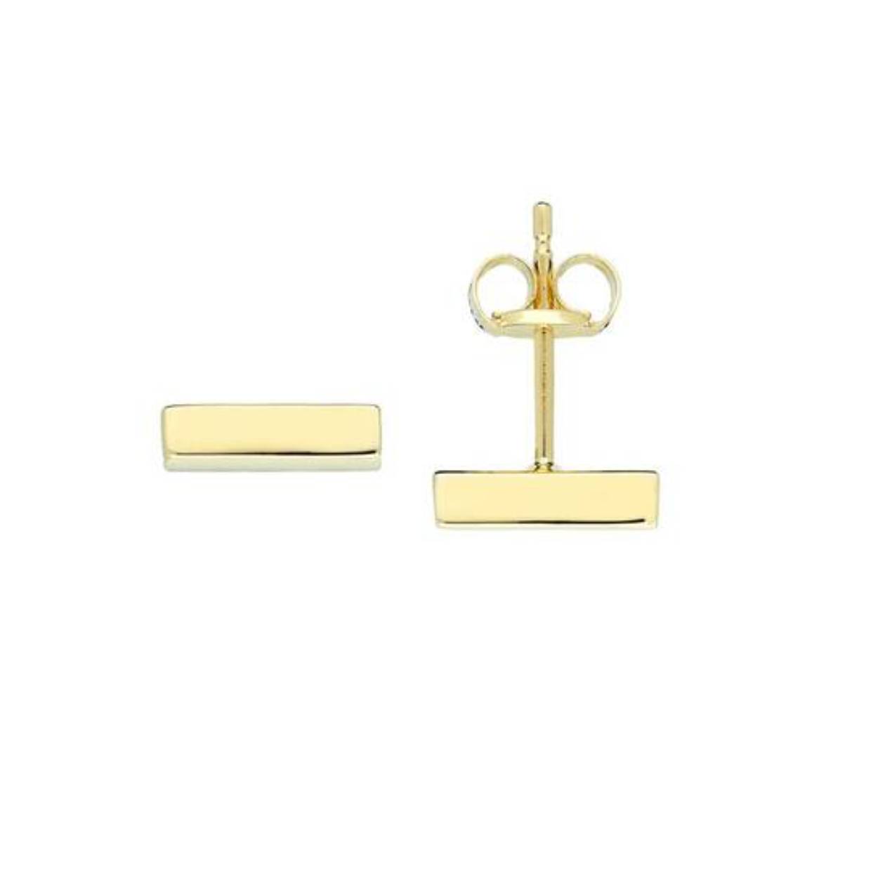 Gouden oorstekers staafjes 206.0446.00
