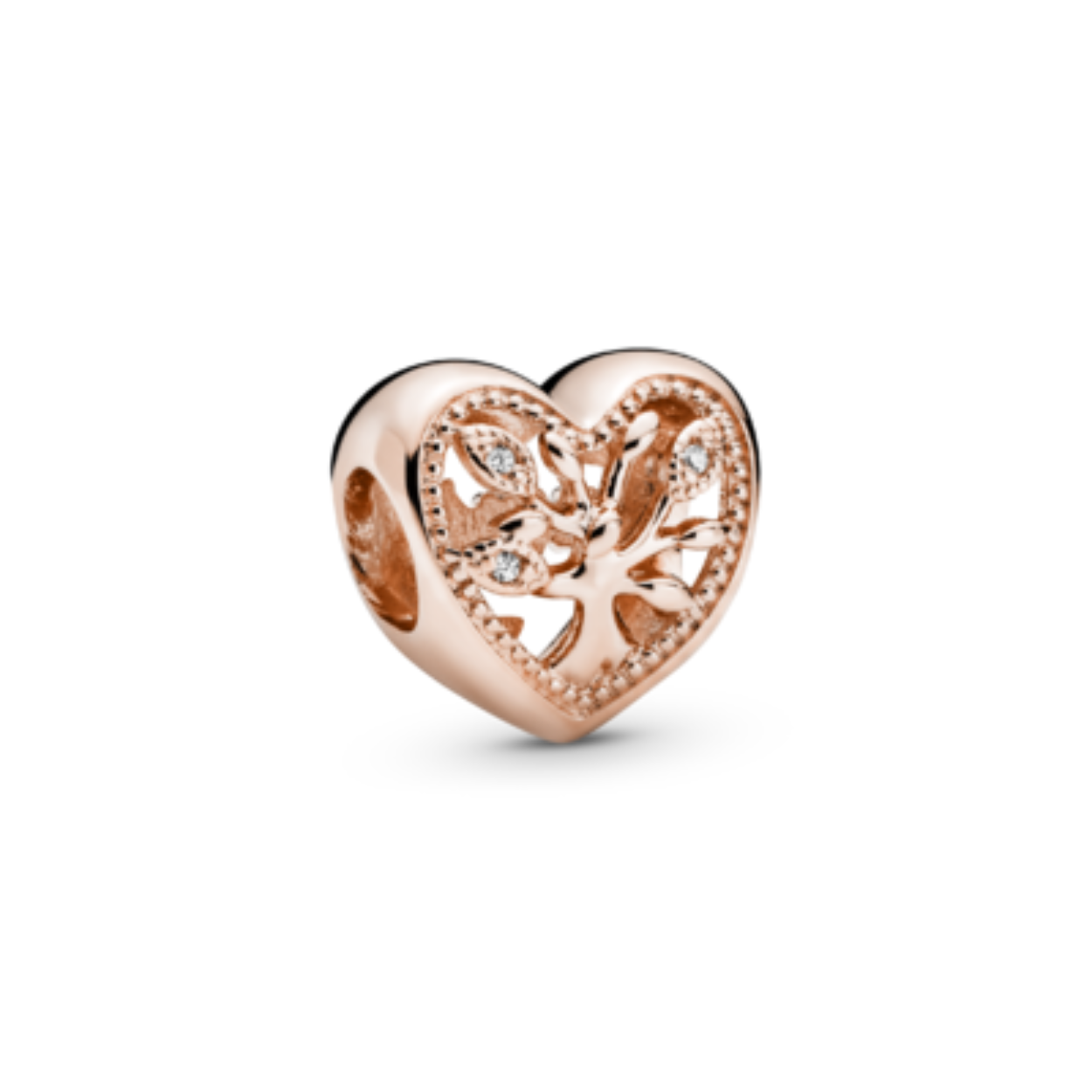 Pandora Charm rosé hartje Tree of Life