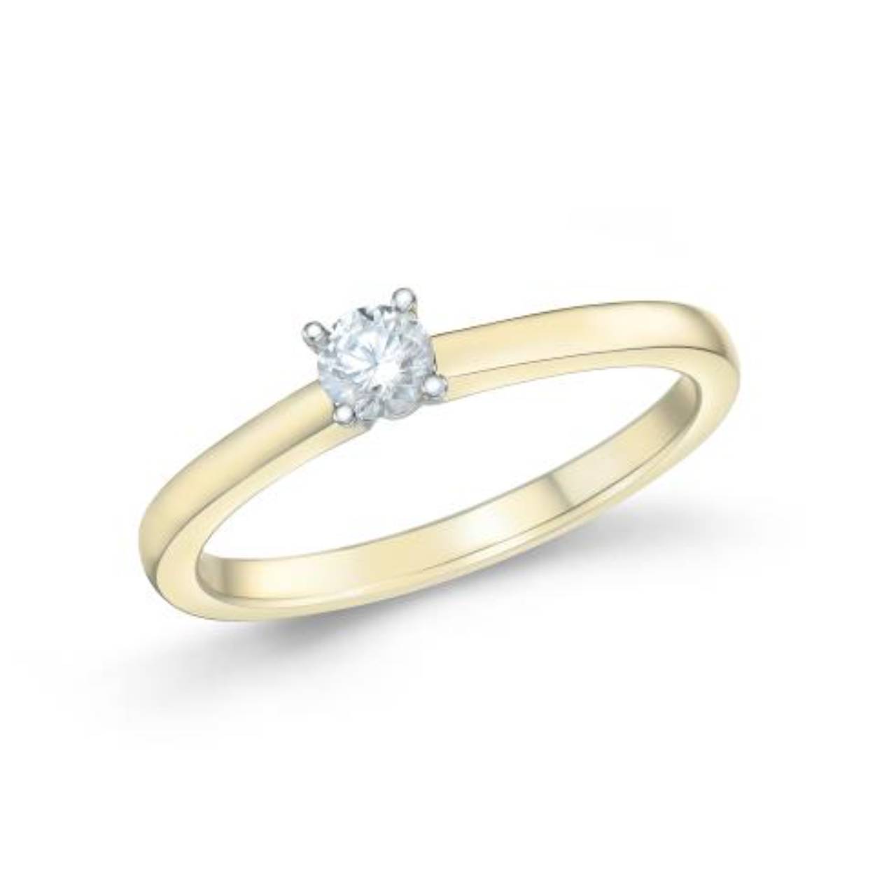 Briljant Quattro Ring 14krt Goud 0.10crt G/VSI 707311010-1750