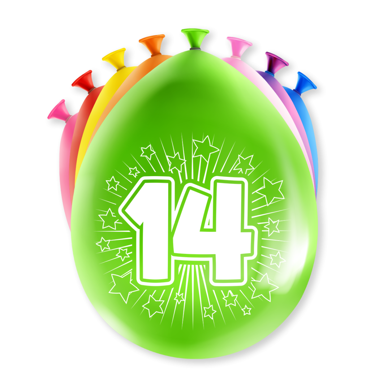 Een feestje kan niet zonder ballonnen en als u party ballonnen met 14 years koopt dan krijgt u deze in maar liefst 8 verschillende kleuren! De ballonnen zijn gemaakt van latex en zijn ongeveer 30 bij 30 centimeter groot. 