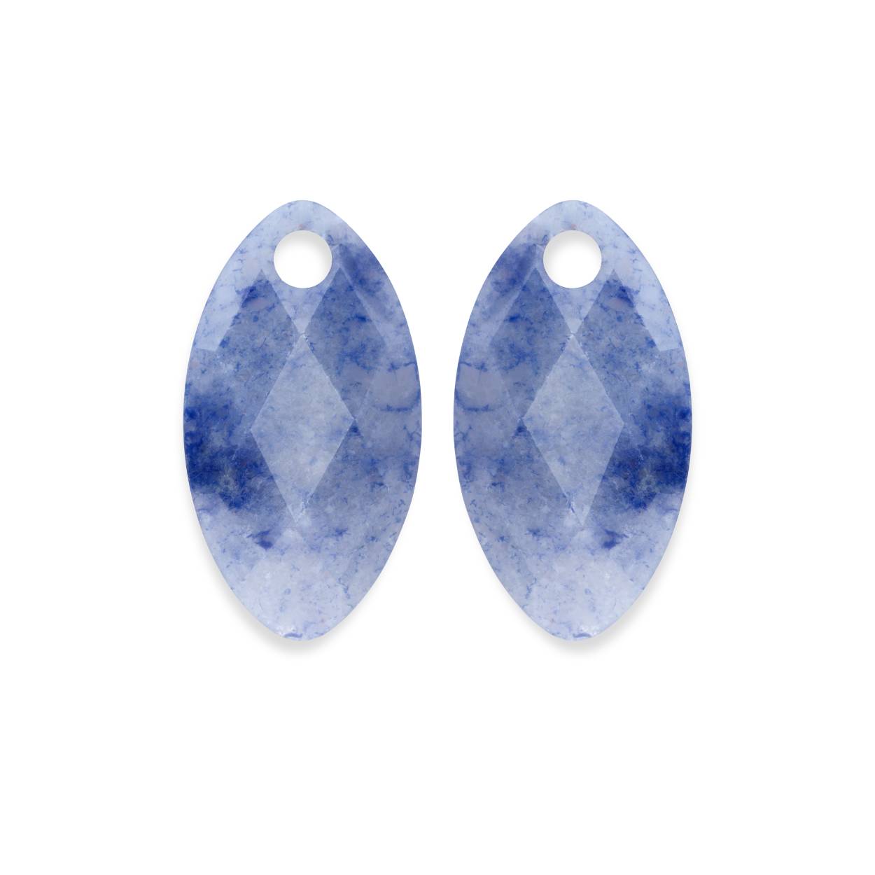 Sparkling Jewels oorstenen Leaf Blue Aventurine 