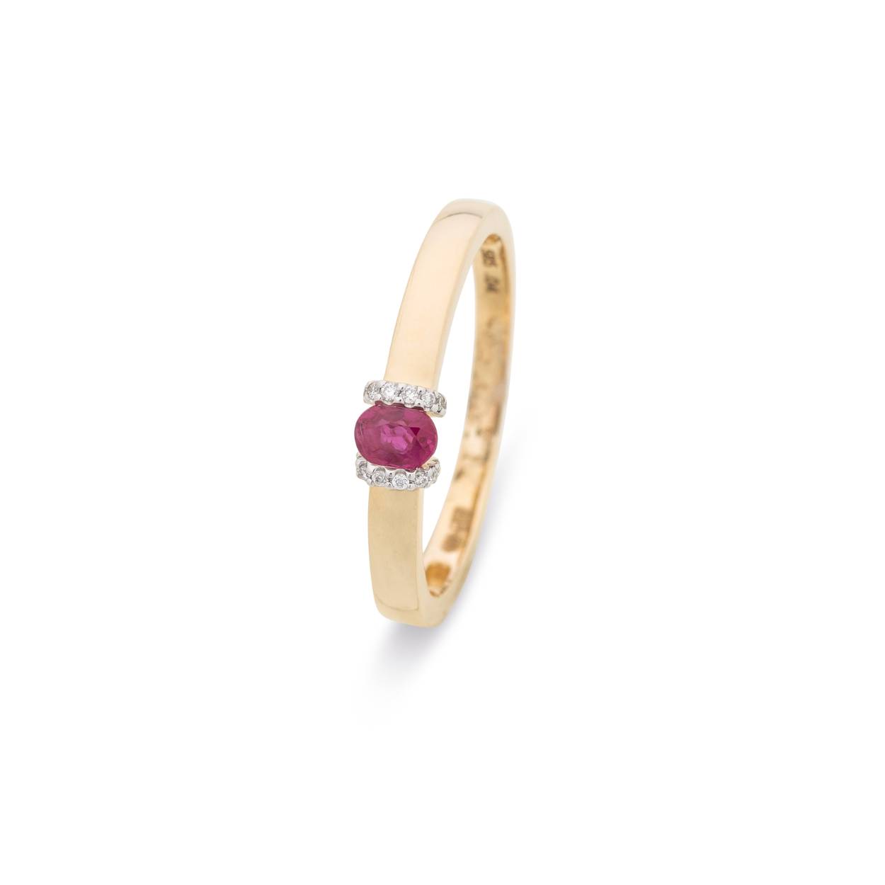 diamanten robijn ring 