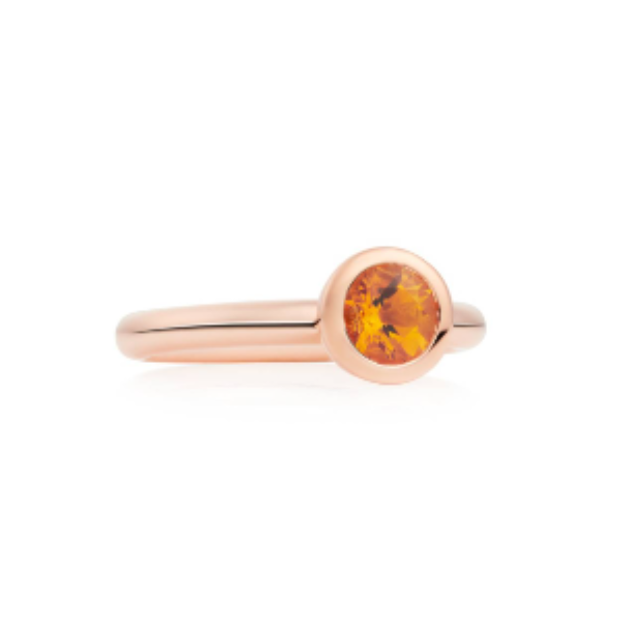 Rose sushi  Bron ring met citrien