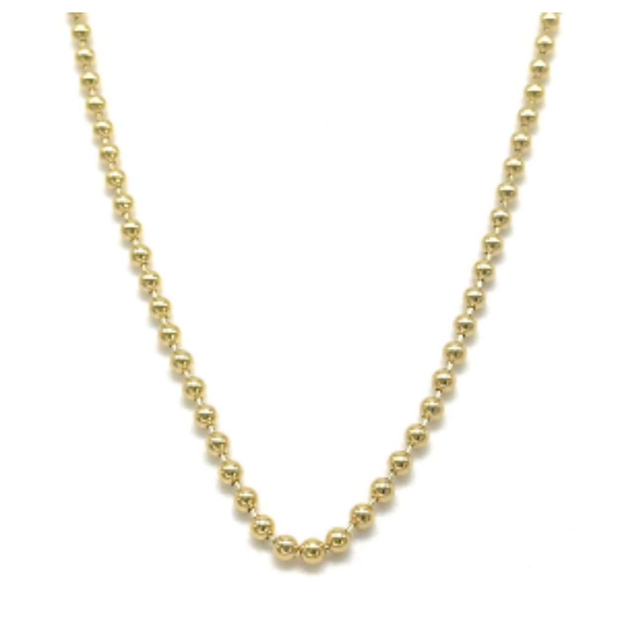 14k gouden massief bubble ketting. ca 16 gram/60cm/3mm. 