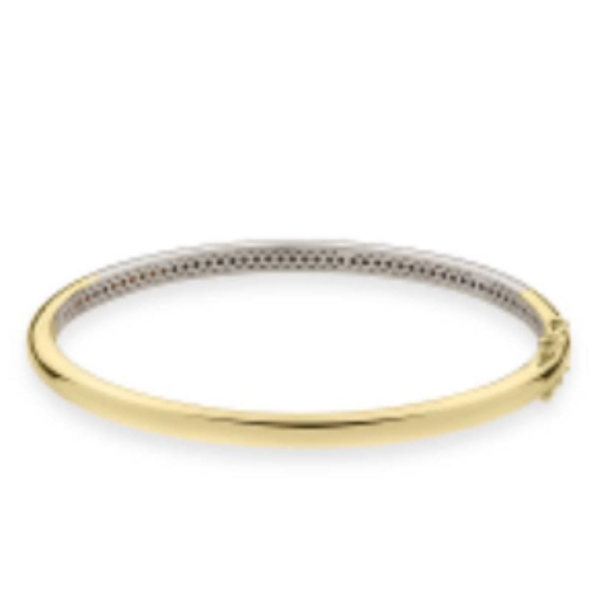 Gisser jewels Half Round Bangle Gold Plated Silver SBA4Y-4mm