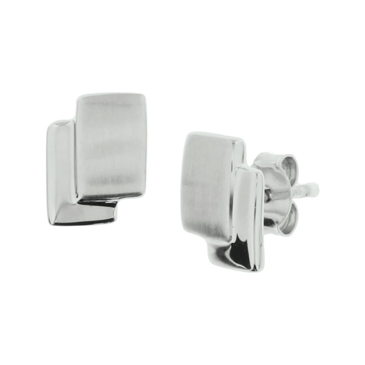Zilver oorknoppen poli/mat