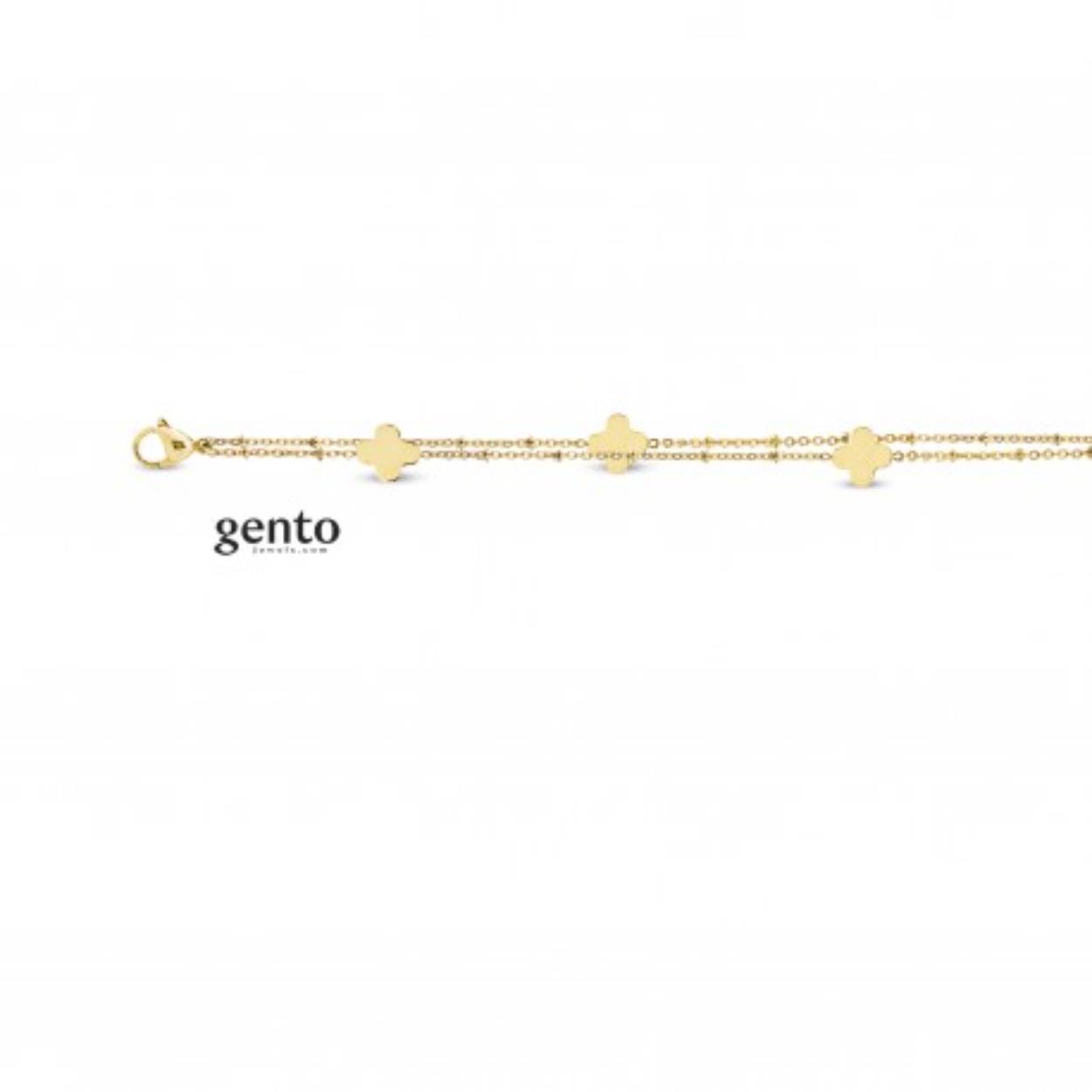 Armband dames staal geel