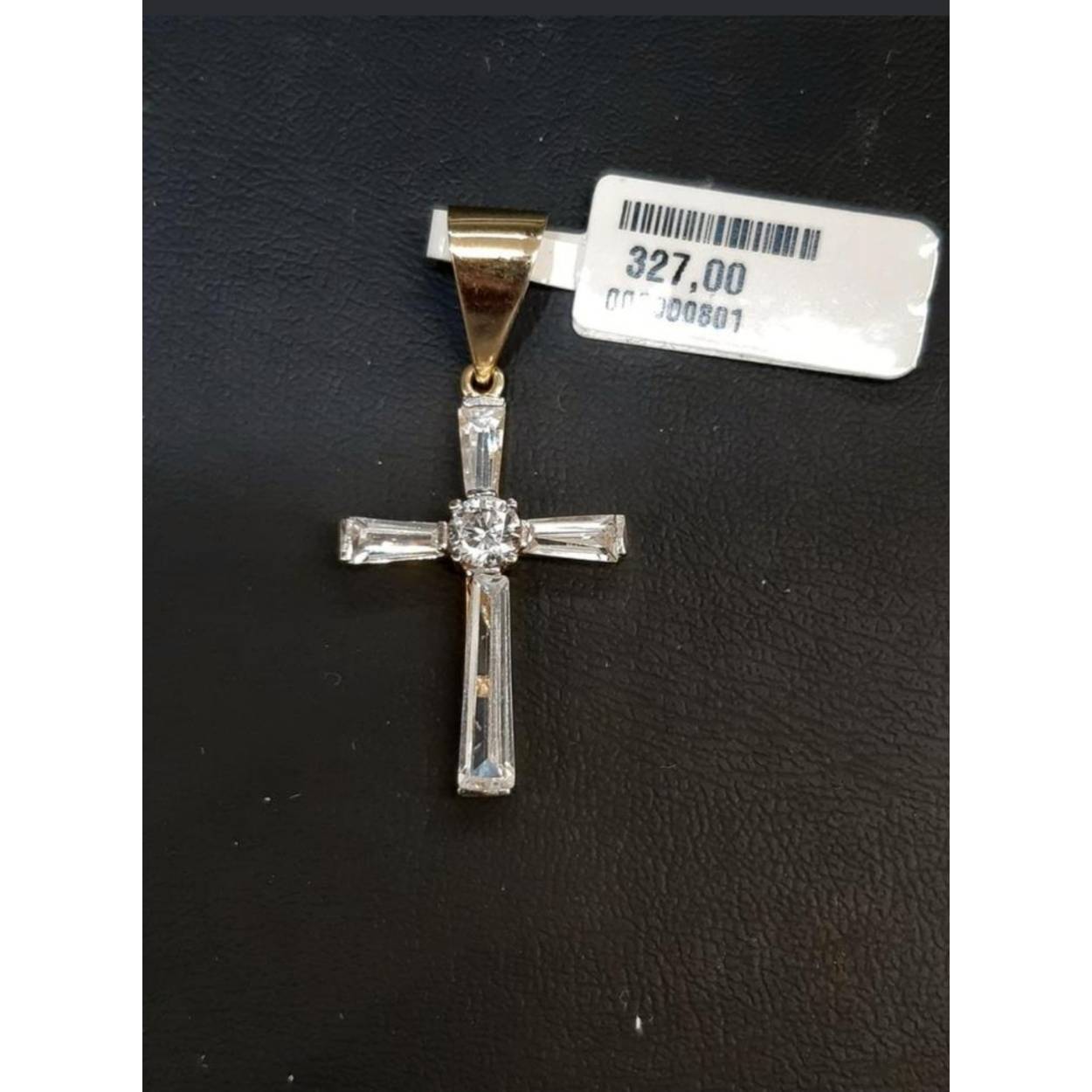 gouden kruis 14k met stenen