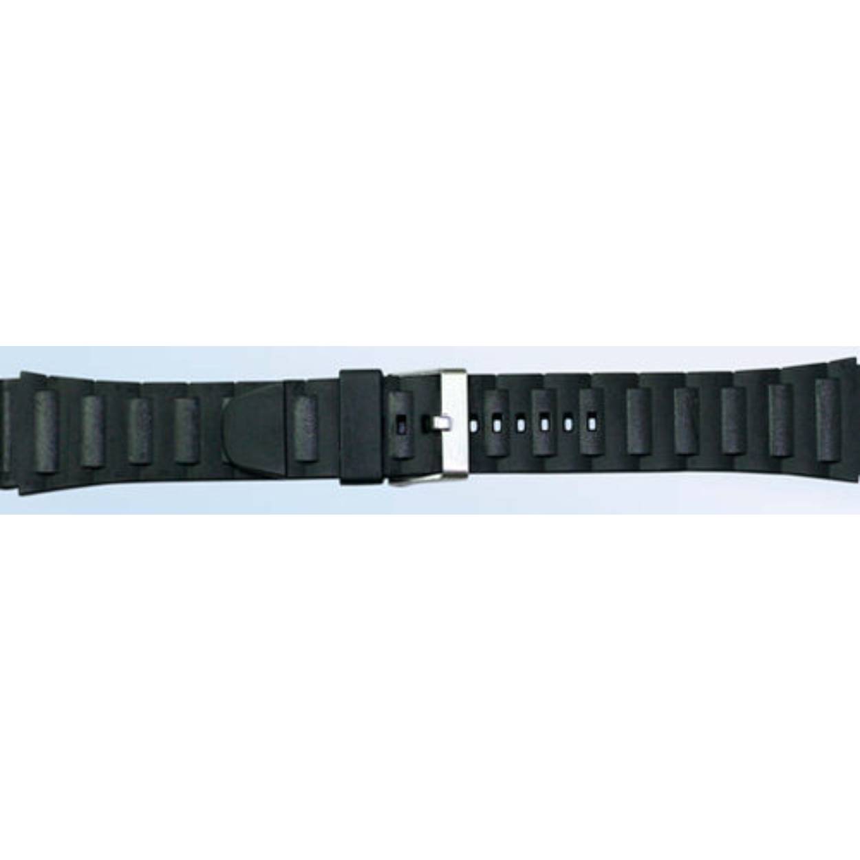 Horlogeband kunsstof 827 zwart 20mm