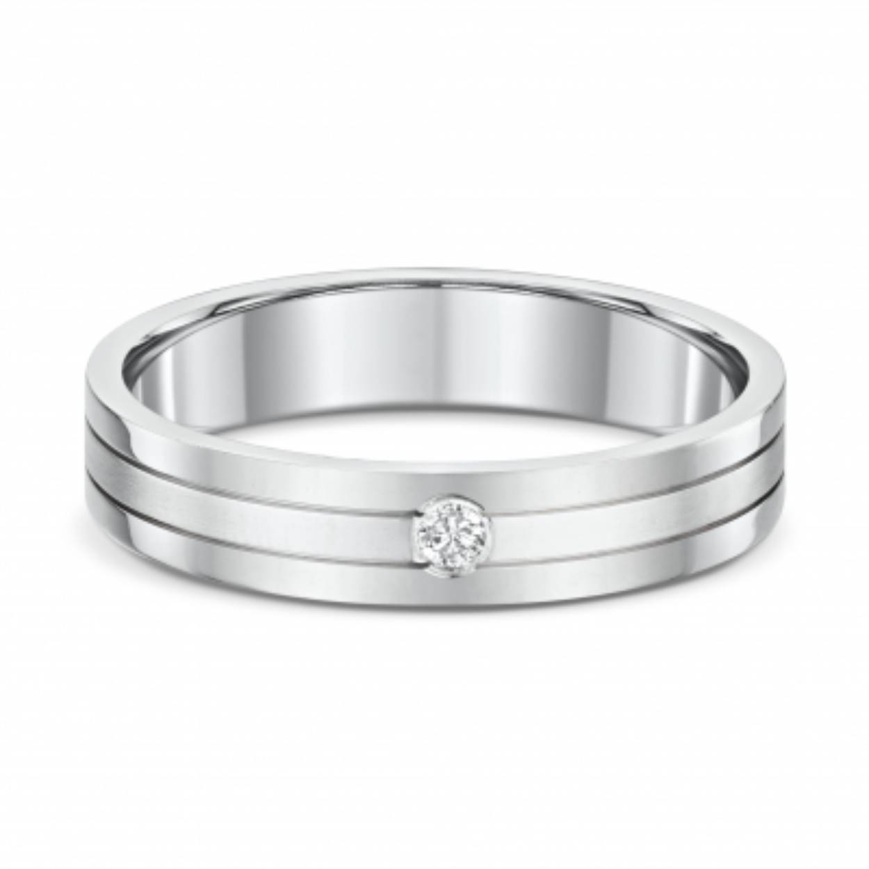 14 karaat gouden trouwringen, dames ring met 0.03crt diamant