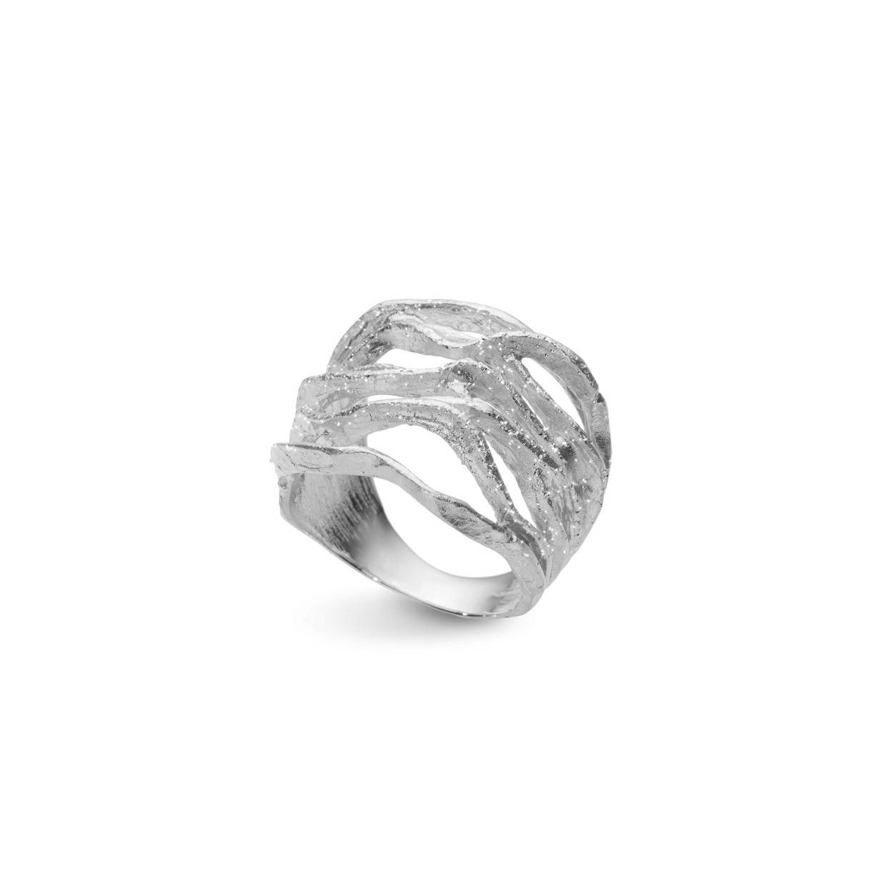 zilveren ring gediamanteerd