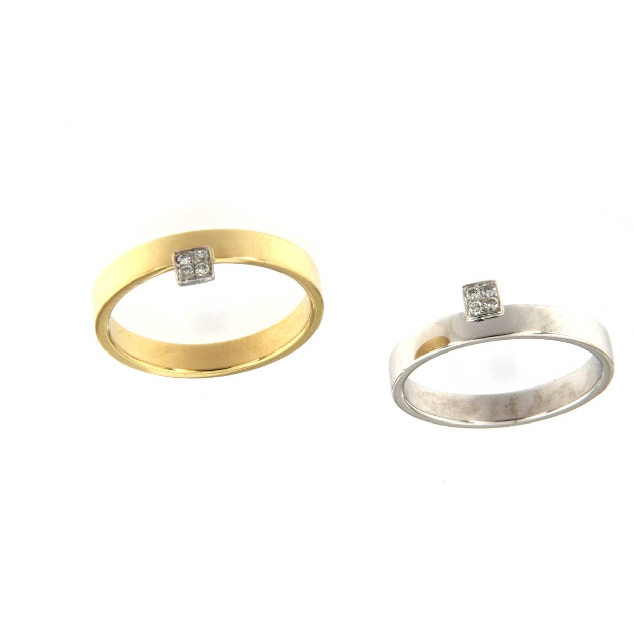 Ring wit goud 18 karaat + 0.04ct
