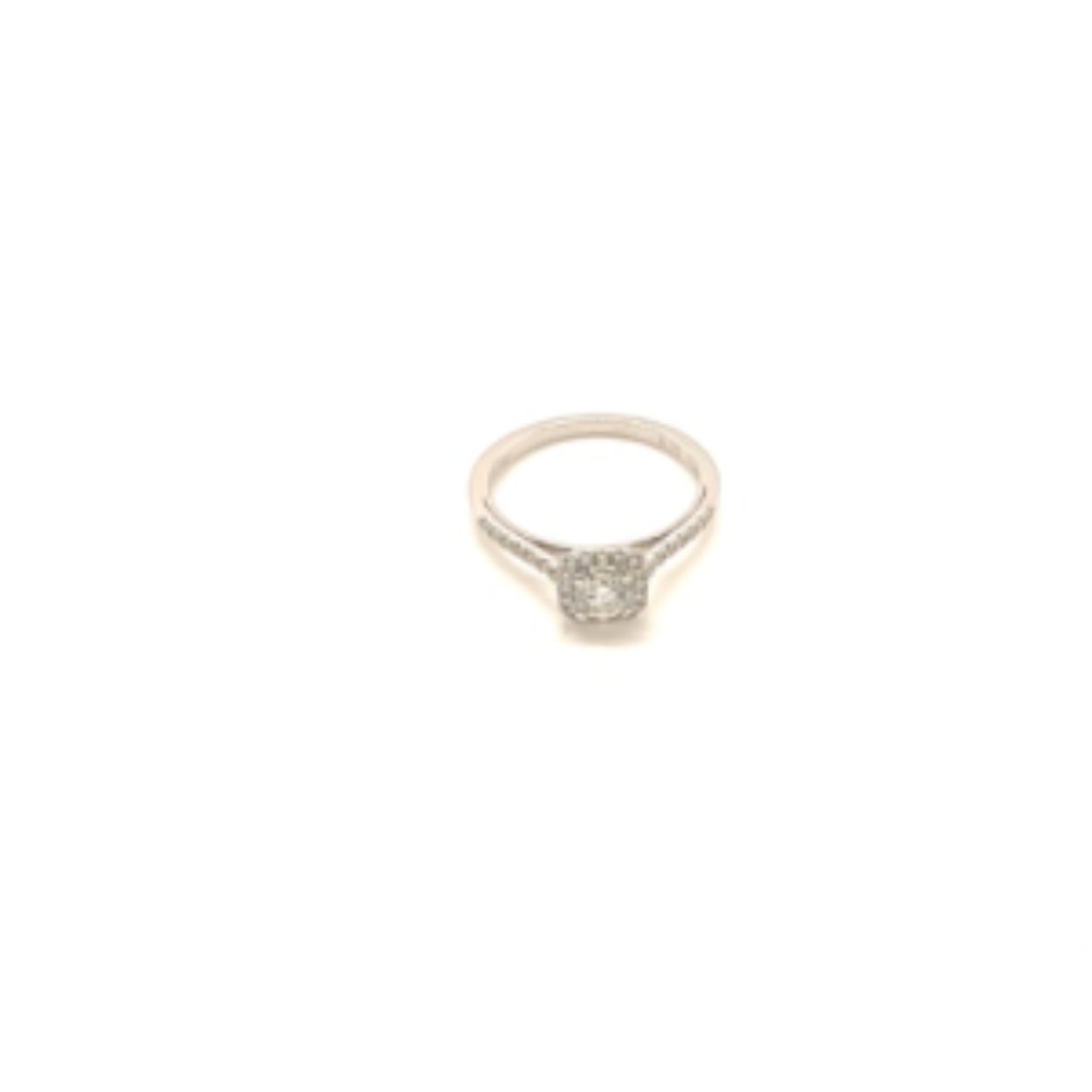 18k witgouden diamanten ring. F kleur. 1- 0.33  2-0.21
