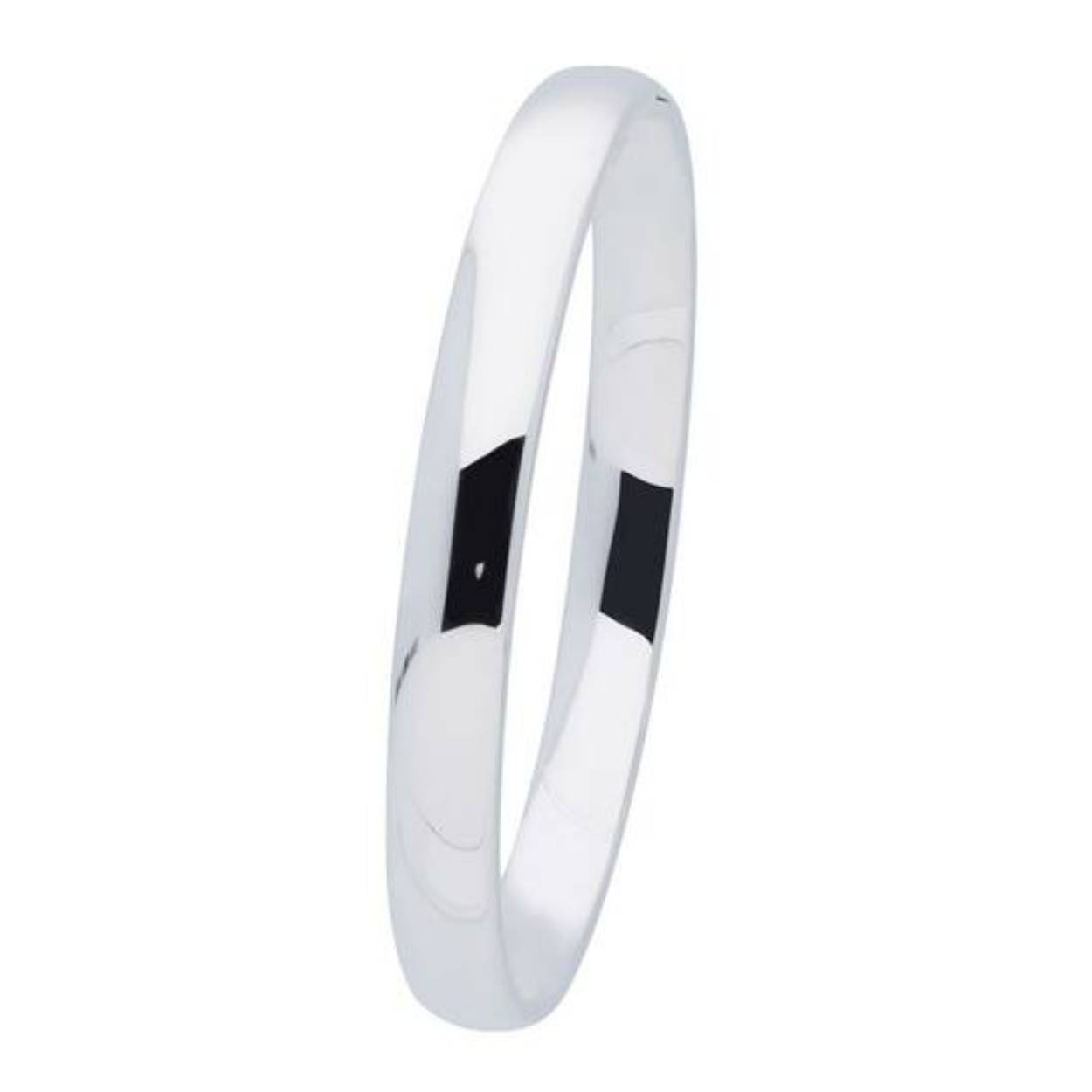 Zilveren massieve bangle 8 mm breed