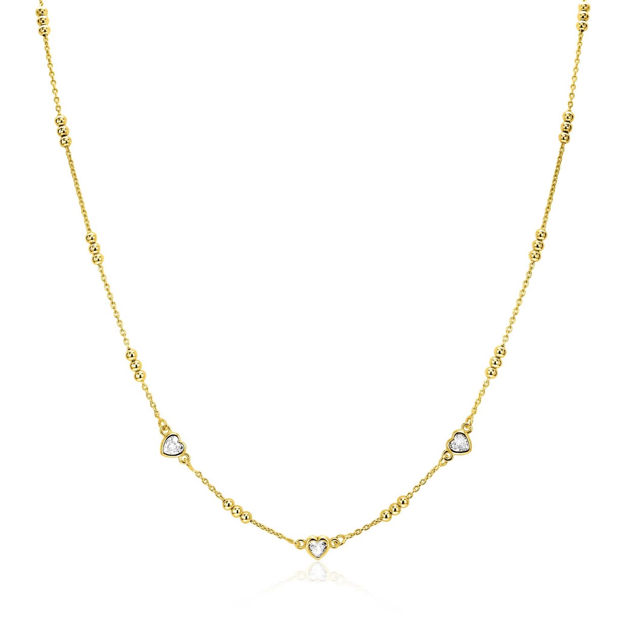 zilver vergulde collier 