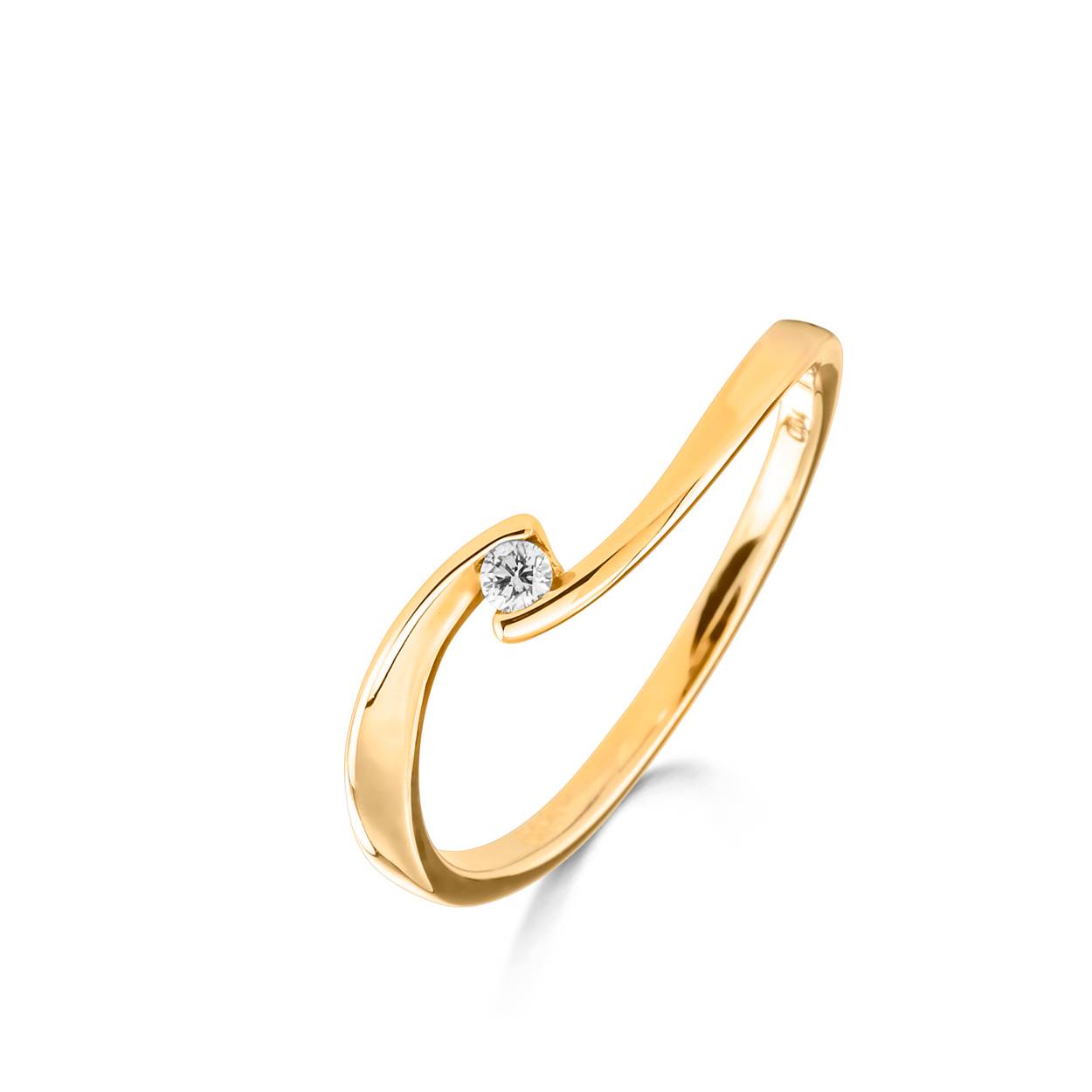 Naiomy ring goud 18k gezet met briljant