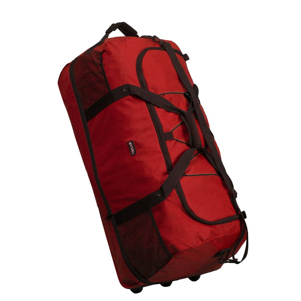 De New Rebels Roll-Able Trolley Rood is voorzien van een uitschuifbare handgreep, 4 zwenkwielen en ruim hoofdcompartiment met inpakriemen. Het is het beste om de trolley rechtop te rollen aan de handgreep, maar kan ook gedragen worden met de handvatten aan de boven- en zijkant. Met deze praktische en stijlvolle trolley ben je klaar voor al je reisavonturen!
Roll-able trolley 600d 
hoog 35cm x diep 35cm x lengte 80cm 
Rood