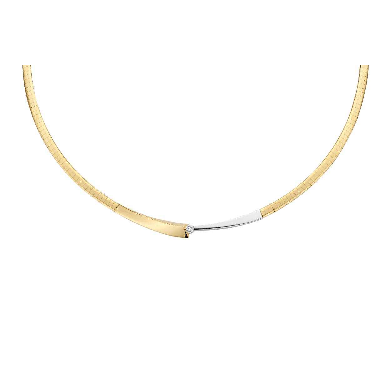 Gouden collier diamant BRILJANT 0.12CT COLL 701171014