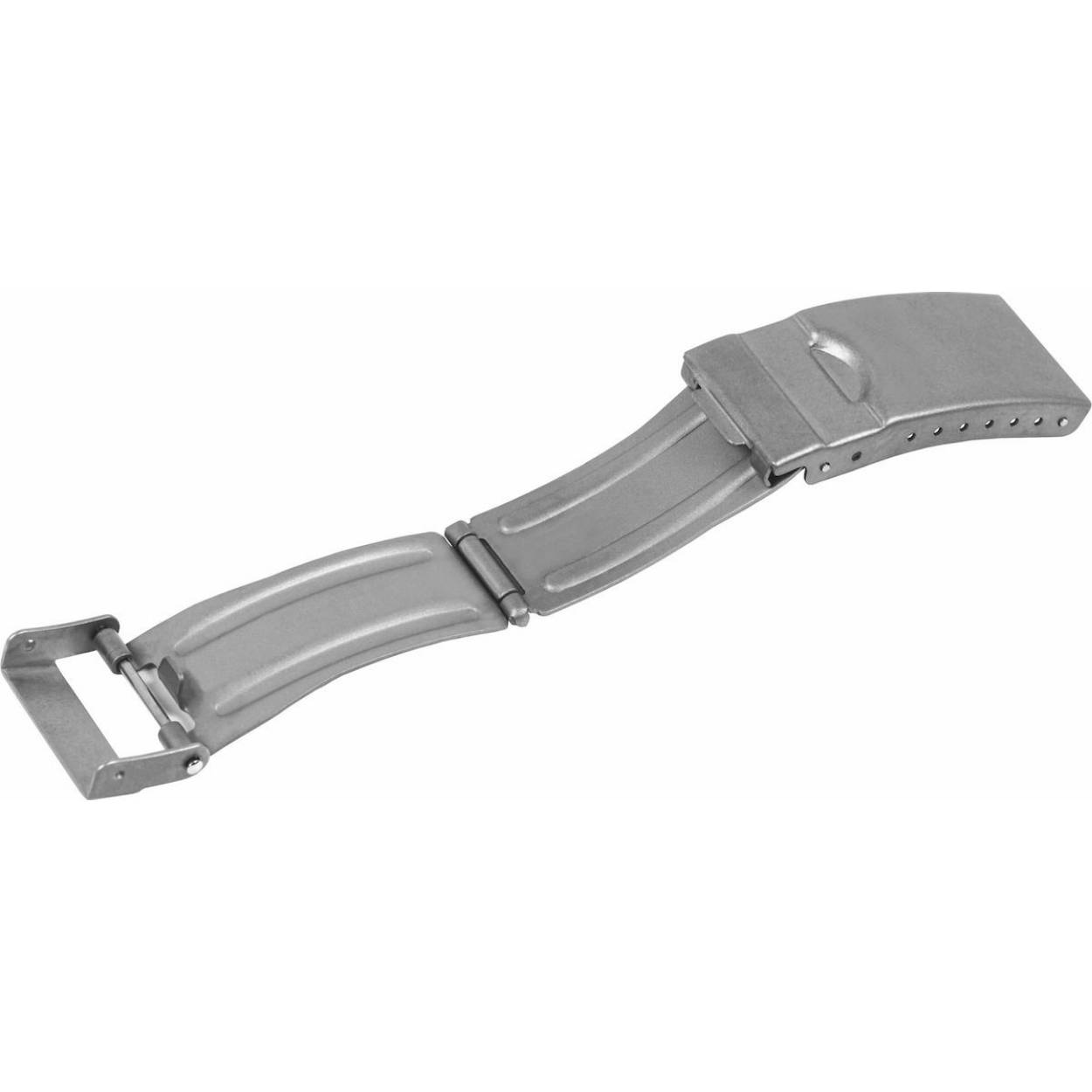 Klapsluiting titanium 18mm met veiligheidssluiting