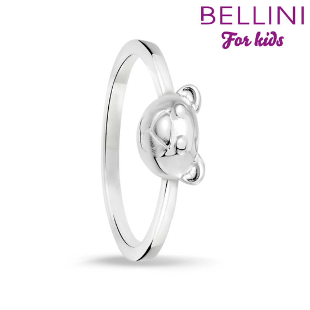 Zilveren kinderring ring beertje.

 De hoogwaardige collectie kindersieraden is gemaakt van het eerste gehalte zilver (925), enkele sieraden zijn voorzien van echte zirkonia's of afgewerkt met emaille in diverse vrolijke kleuren.

