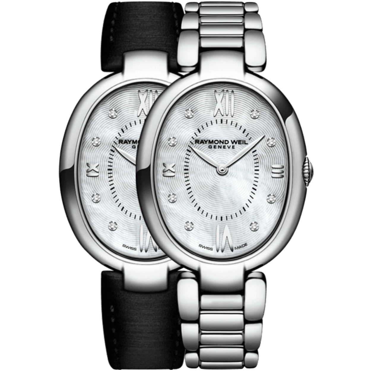 Raymond Weil horloge, Shine ovaal 8 diamonds