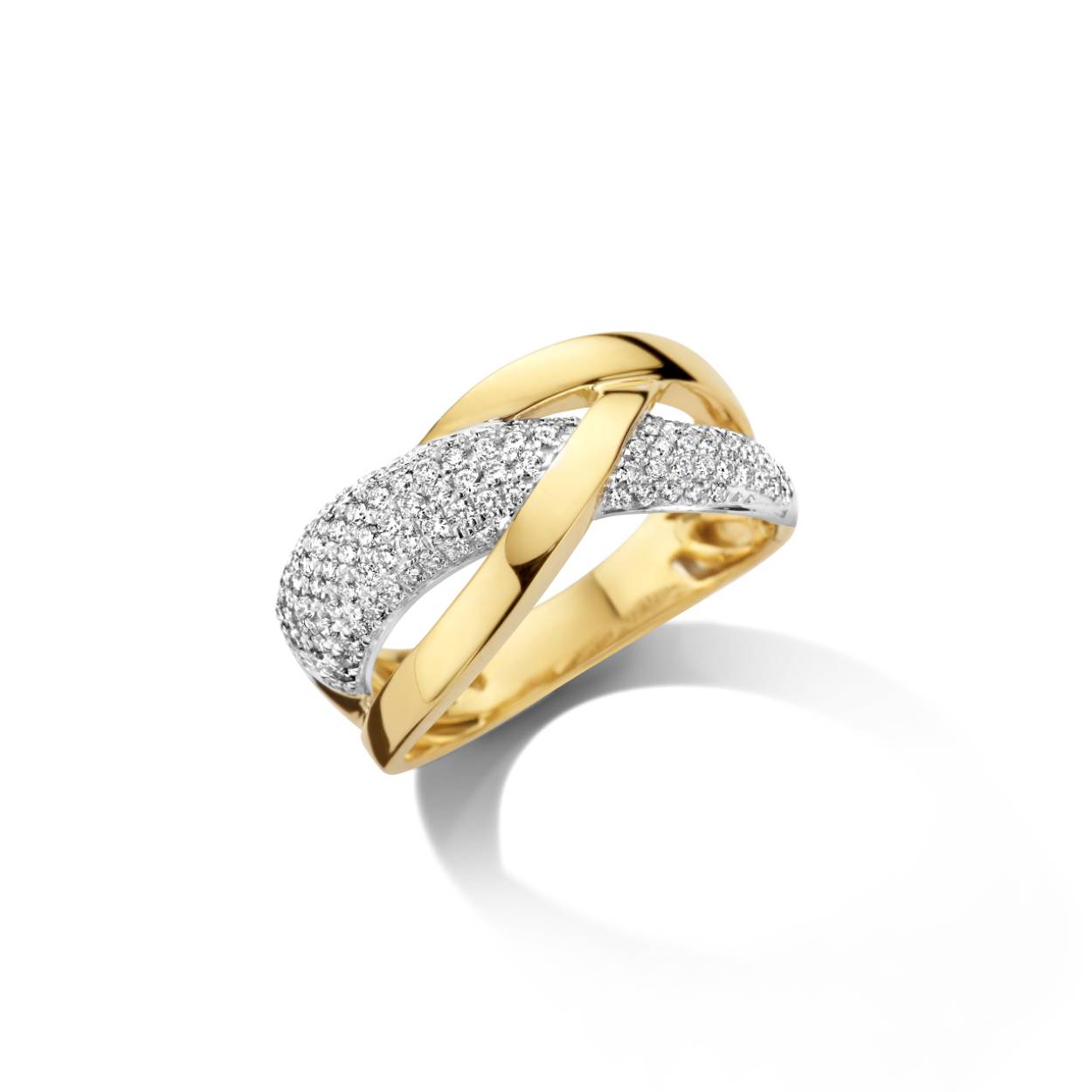Ring geel goud 18kt 0.53ct brilj