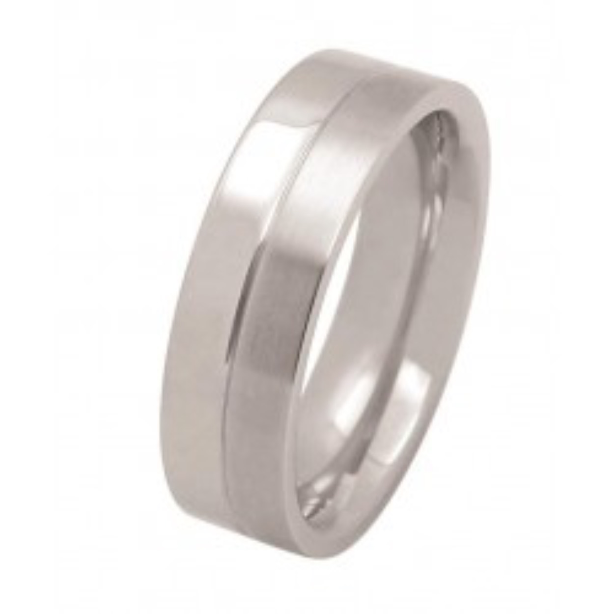 Een stalen ring van 6 mm breed