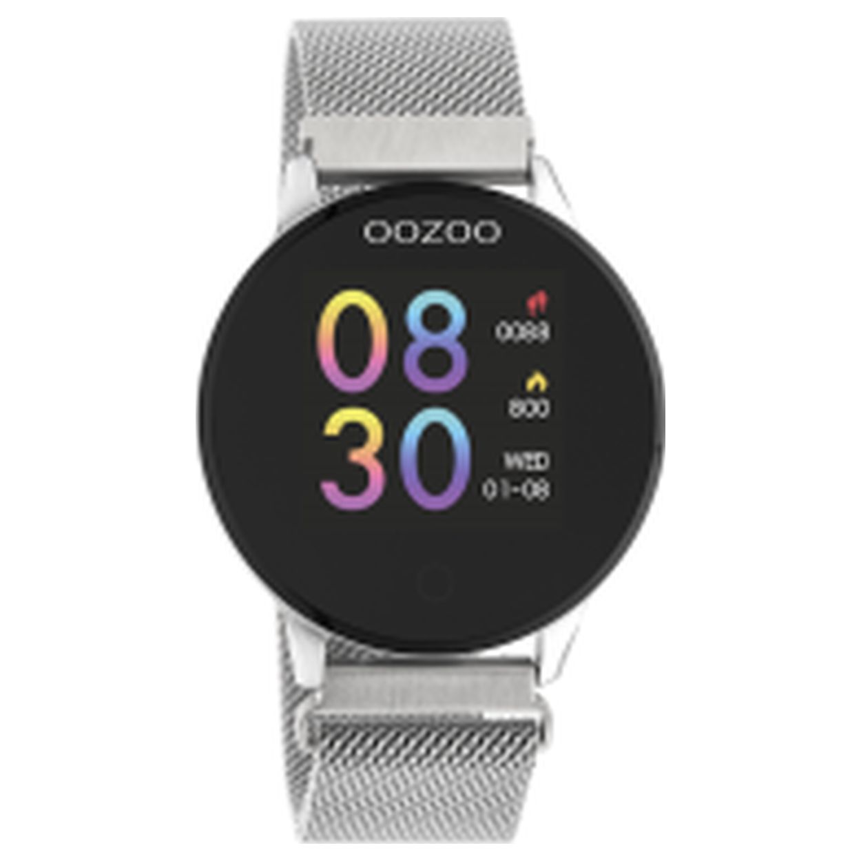 Zilveren smartwatch met zilveren metalen mesh armband
Let's get digital! with the brand new OOZOO Smartwatches. Deze unisex smartwatch van OOZOO's allereerste digitale collectie heeft een ronde horlogekast. Dit horloge is de perfecte fit voor jou. Het horloge is comfortabel om te dragen met een 43 mm zilveren metalen horlogekast. De sterke zilveren magnetische metalen mesh armband maakt dit horloge tot een betrouwbaar accessoire. Kies een van de kleurrijke opties en stel jouw digitale wijzerplaat in. Het mineraalglas ligt in een 11,6 mm dikke metalen horlogekast met IP-plating. Dit ontwerp heeft een stainless steel of kunststof achterplaat en is nikkel-safe. Bij dit product wordt een oplader meegeleverd. Deze smartwatch is IP67 gecertificeerd en wordt gedekt door een garantie van 2 jaar