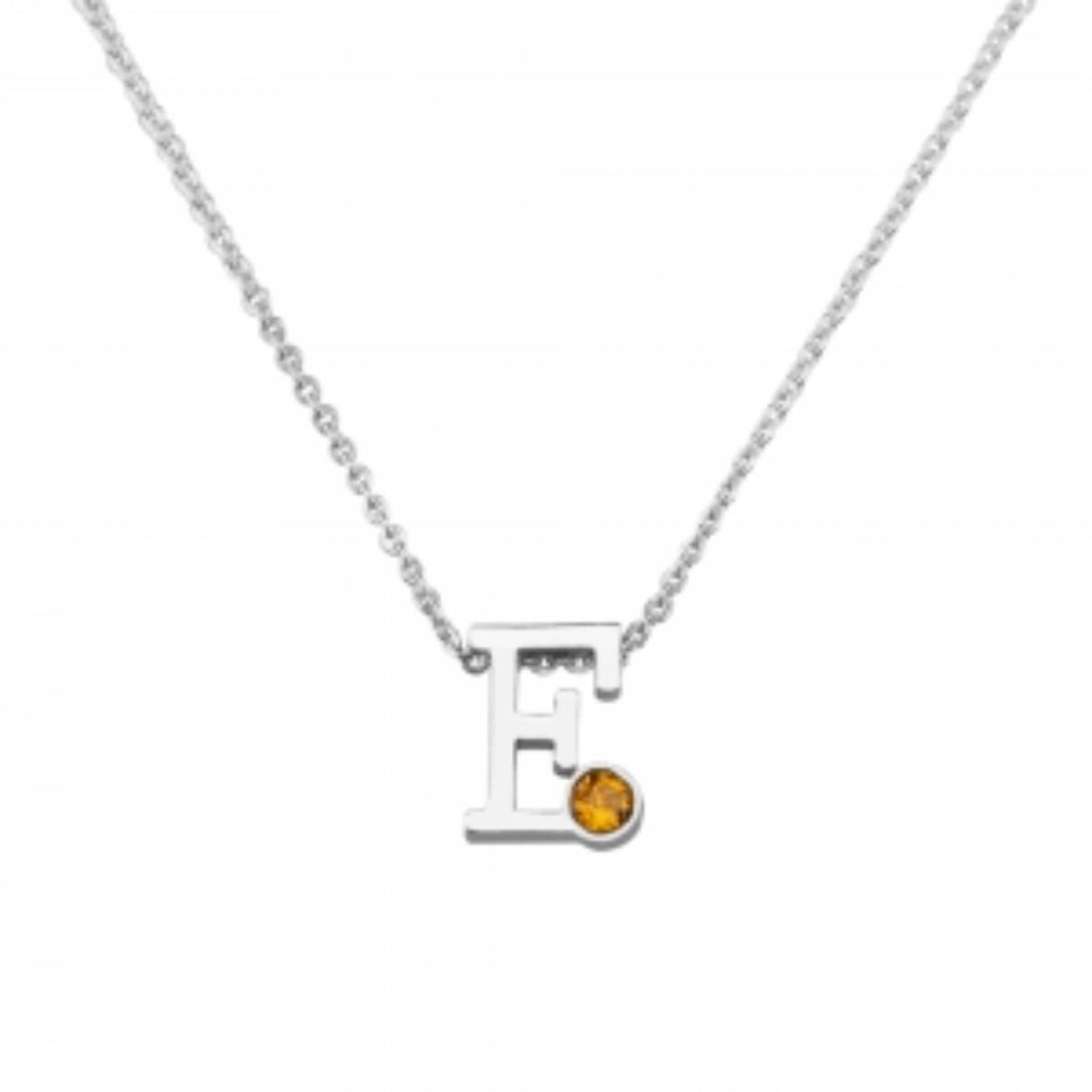 letter collier geboortesteen
