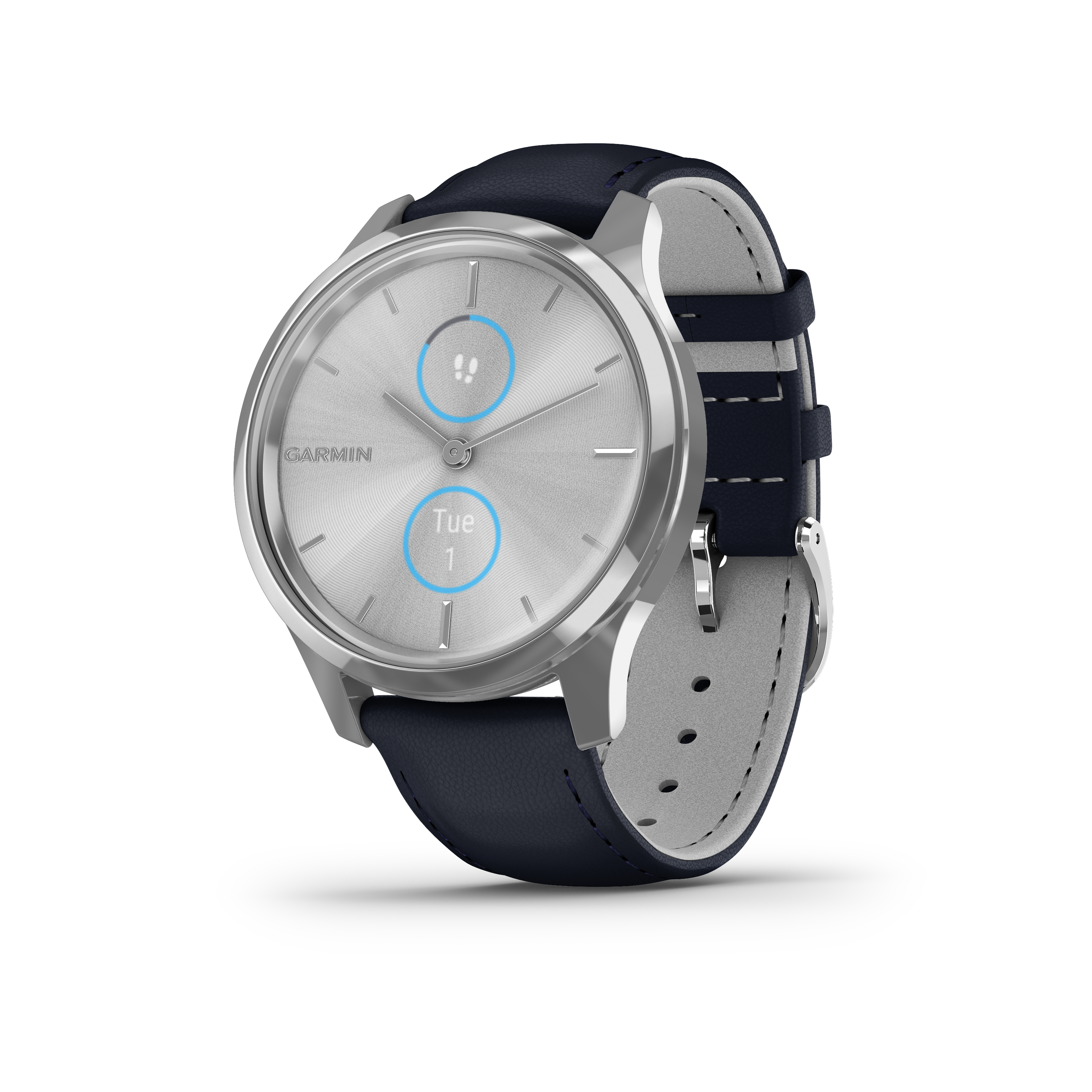  Schermresolutie, BxH	240 x 240 pixels | Type scherm: AMOLED | Levensduur van batterij: Smartwatch-modus: Tot 5 dagen en inHorlogemodus: Maximaal 1 extra week | Schermgrootte, BxH 24,10 x 18,70 mm | 5 ATM | Compatibiliteit met smartphone: iPhone®, Android™