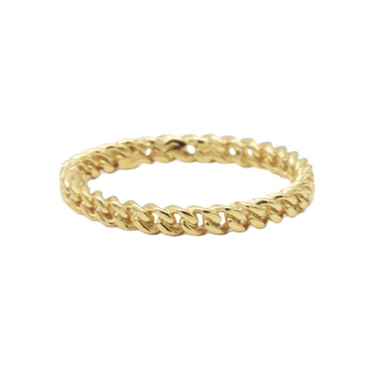 Dit is onze ketting ring. Onze sieraden zijn verkrijgbaar in 925 sterling zilver of met een 14K gouden of rosegouden plating.