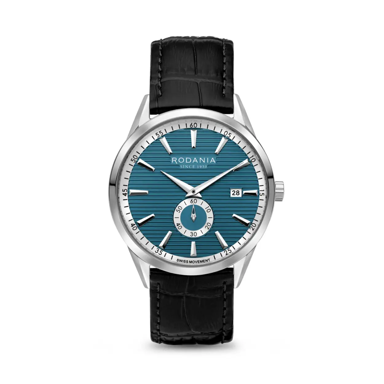 Heren horloge Rodania met lederen band