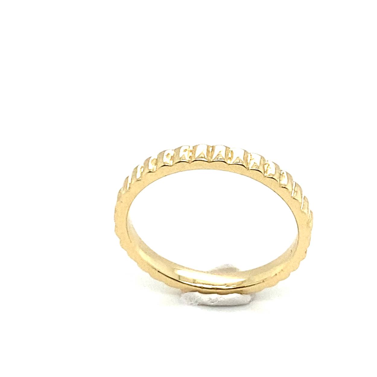 14krt geelgouden ribbelring