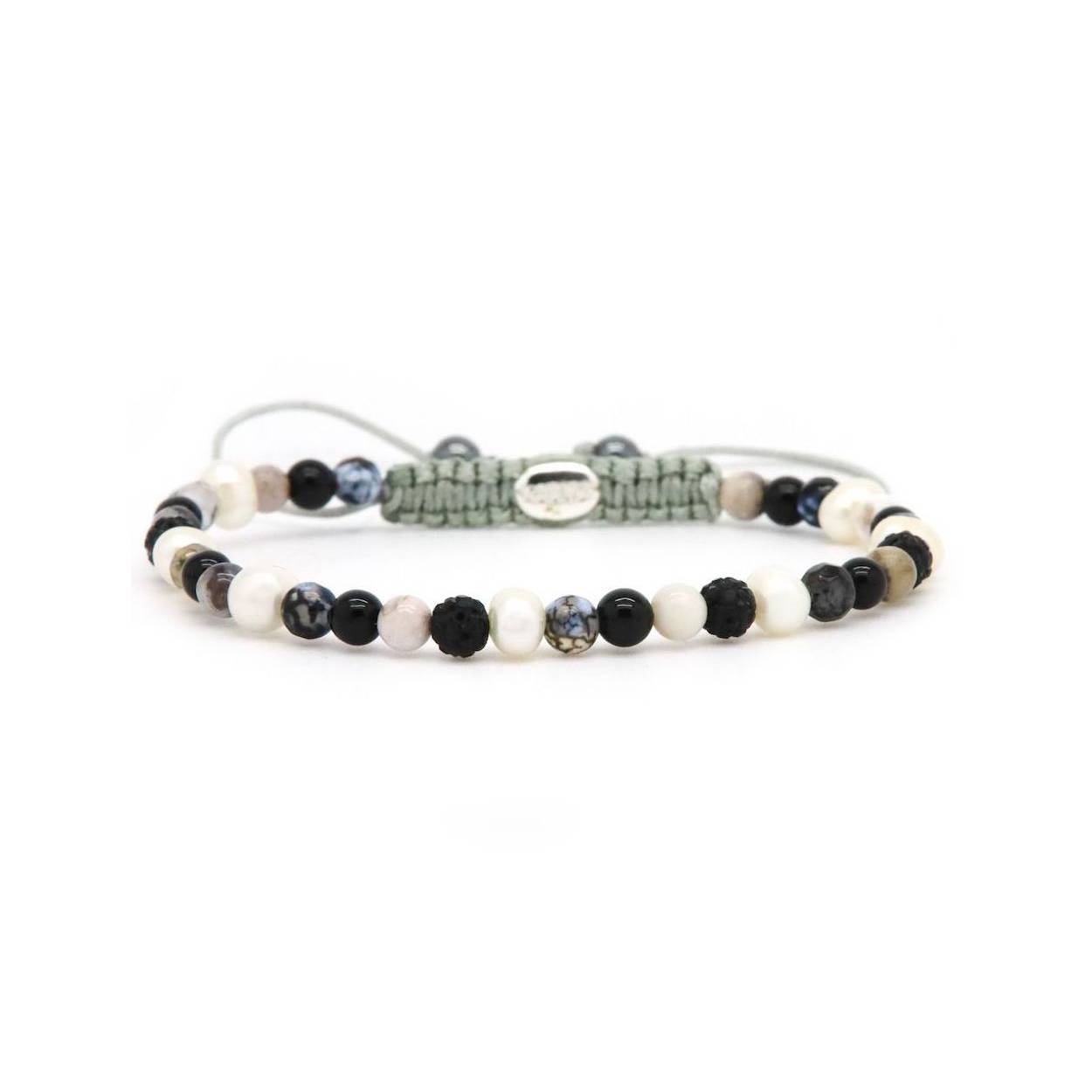 Karma armband, Spiral Kenza xxs (black crystal)