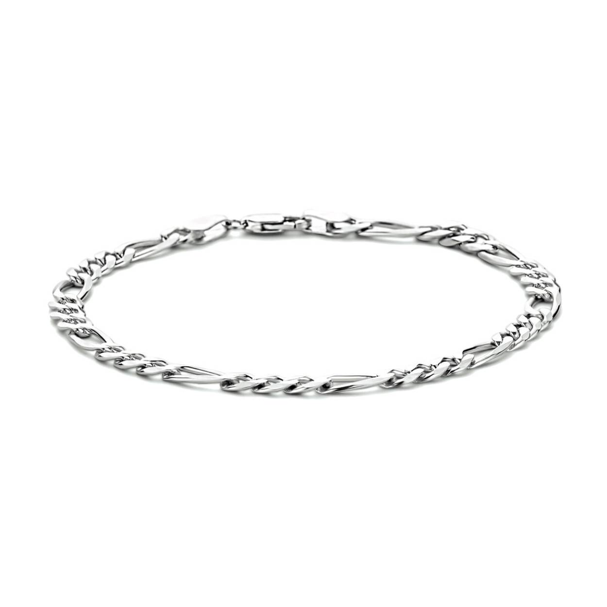 Zilveren massieve figaro armband