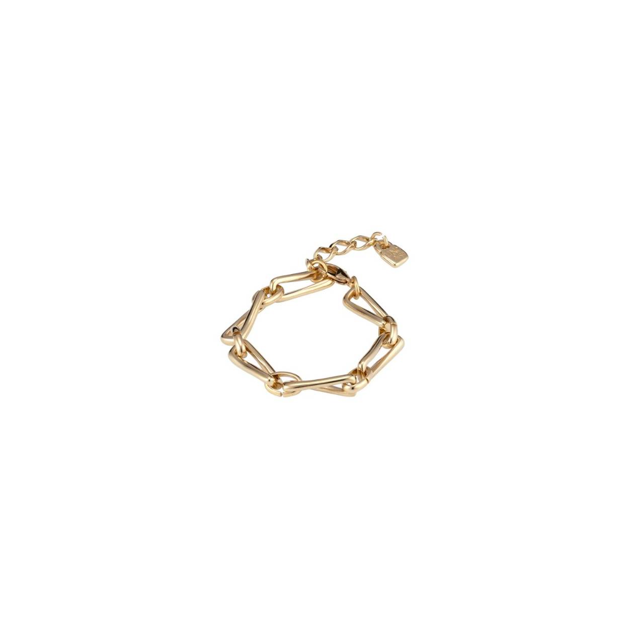 De Galaxy armband is voorzien van kleine vierkante vergulde metalen schakels. Handgemaakt in Spanje door middel van een 100% ambachtelijk proces. Met de kreeftensluiting kan deze op de gewenste lengte worden aangepast en weegt hij 21 g. Draag deze armband met de Galaxy ketting of een ander stuk uit de collectie om helder te schijnen waar je ook gaat.