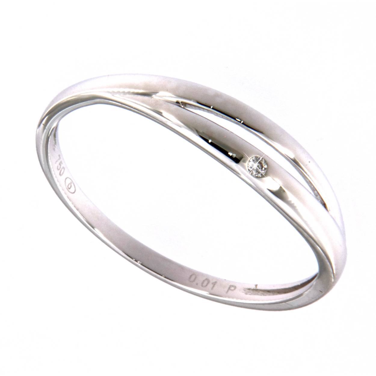 ring in wit goud met briljant 0.01ct