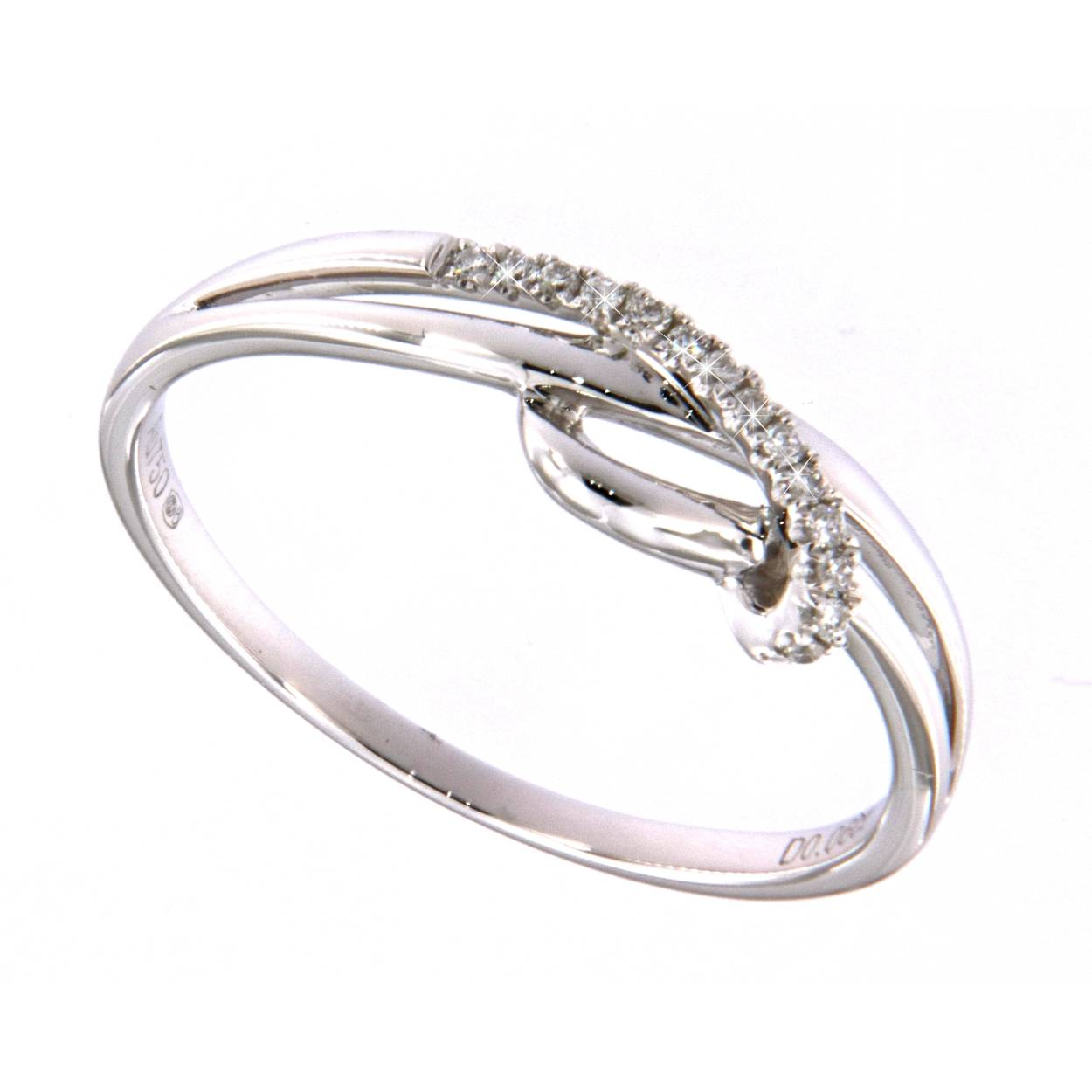 ring in wit goud met briljant 0.06ct