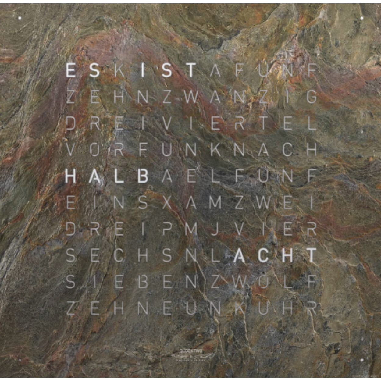 QLOCKTWO EARTH 45 CREATOR'S EDITION GLINTSCAPE - 450 × 450 × 22 mm
