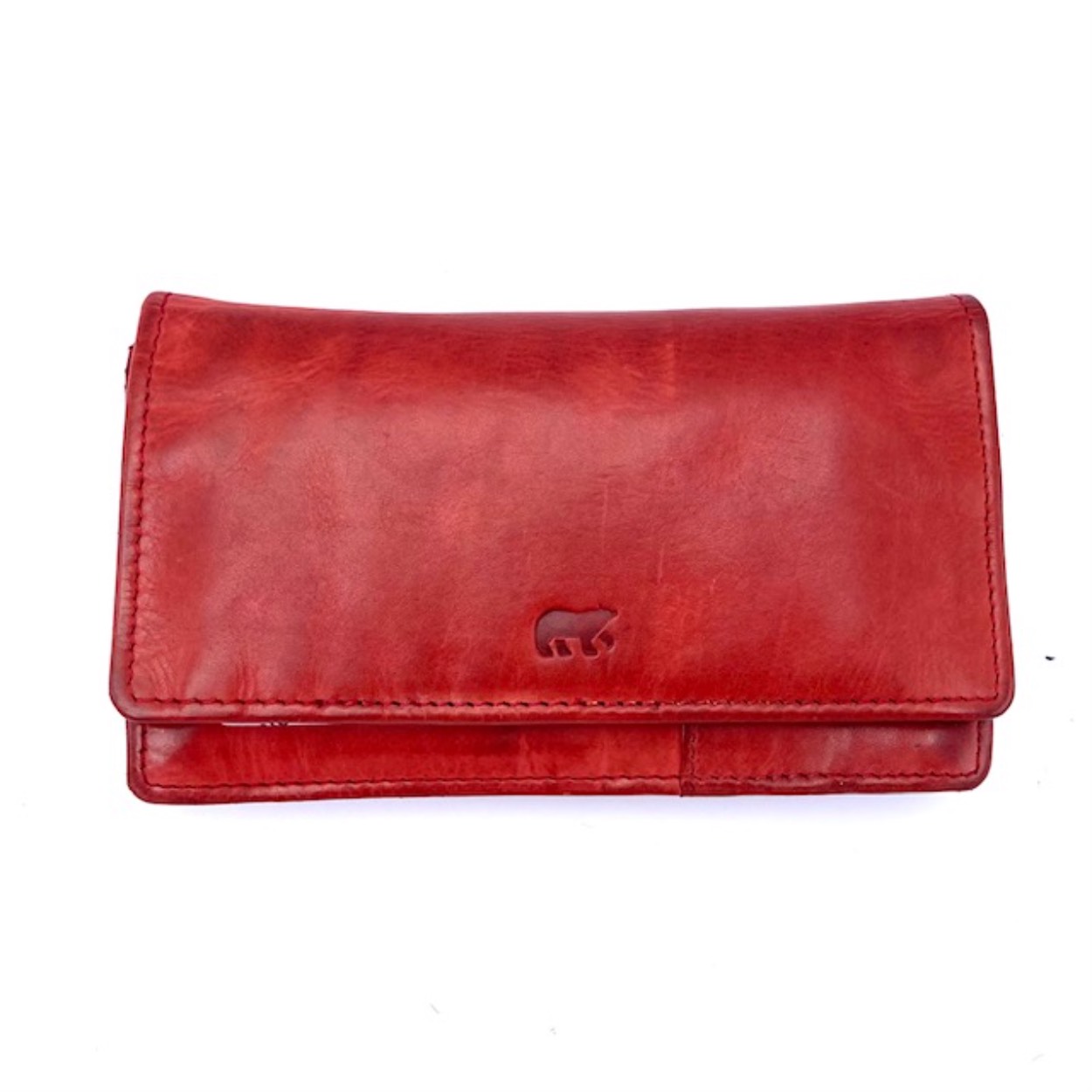 Portemonnee 12 vakjes om bankkaarten in op te bergen.				
Twee binnenritsen 
Achterrits.
3 vakken voor papiergeld.
Afmetingen:
Hoogte 10cm x Breedte 15cm x Diep 3-7 cm