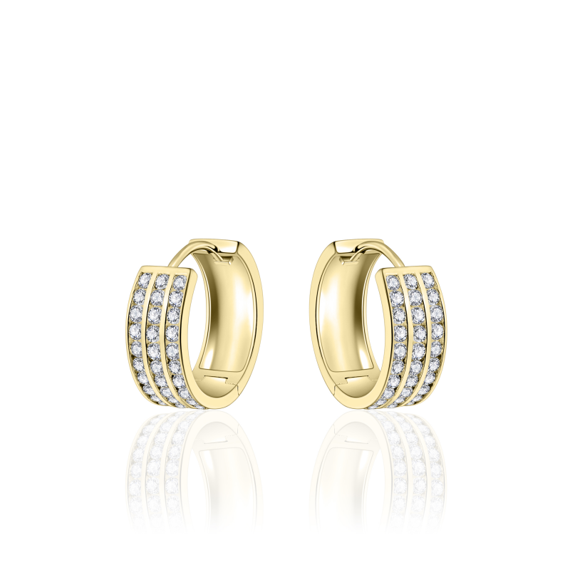 Gisser Jewels Zilver oorringen goud VGKA5/15