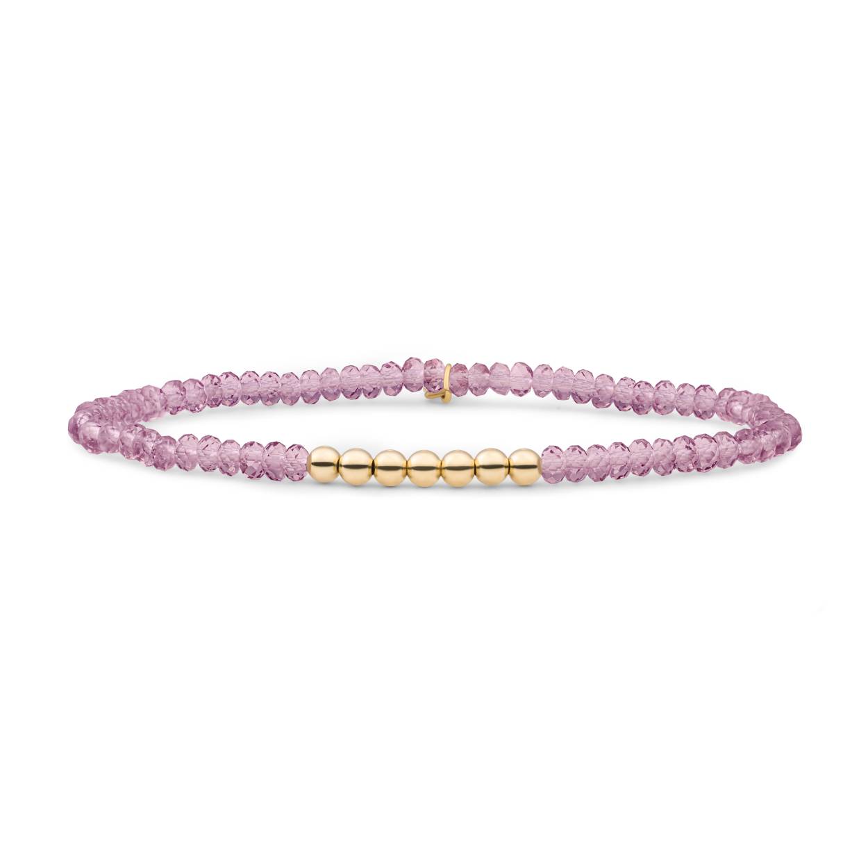 Sparkling Jewels armband Reverse Universe Aubergine Quartz goldplated
