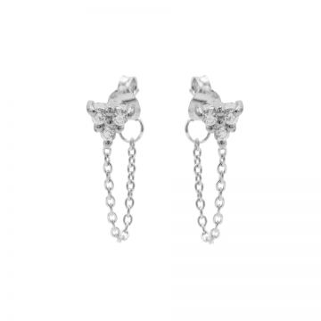 Chain Triple Zirconia Silver EARSTUDS
(3)