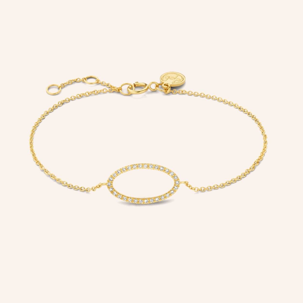 Armband 14karaat met 0.09cts briljant