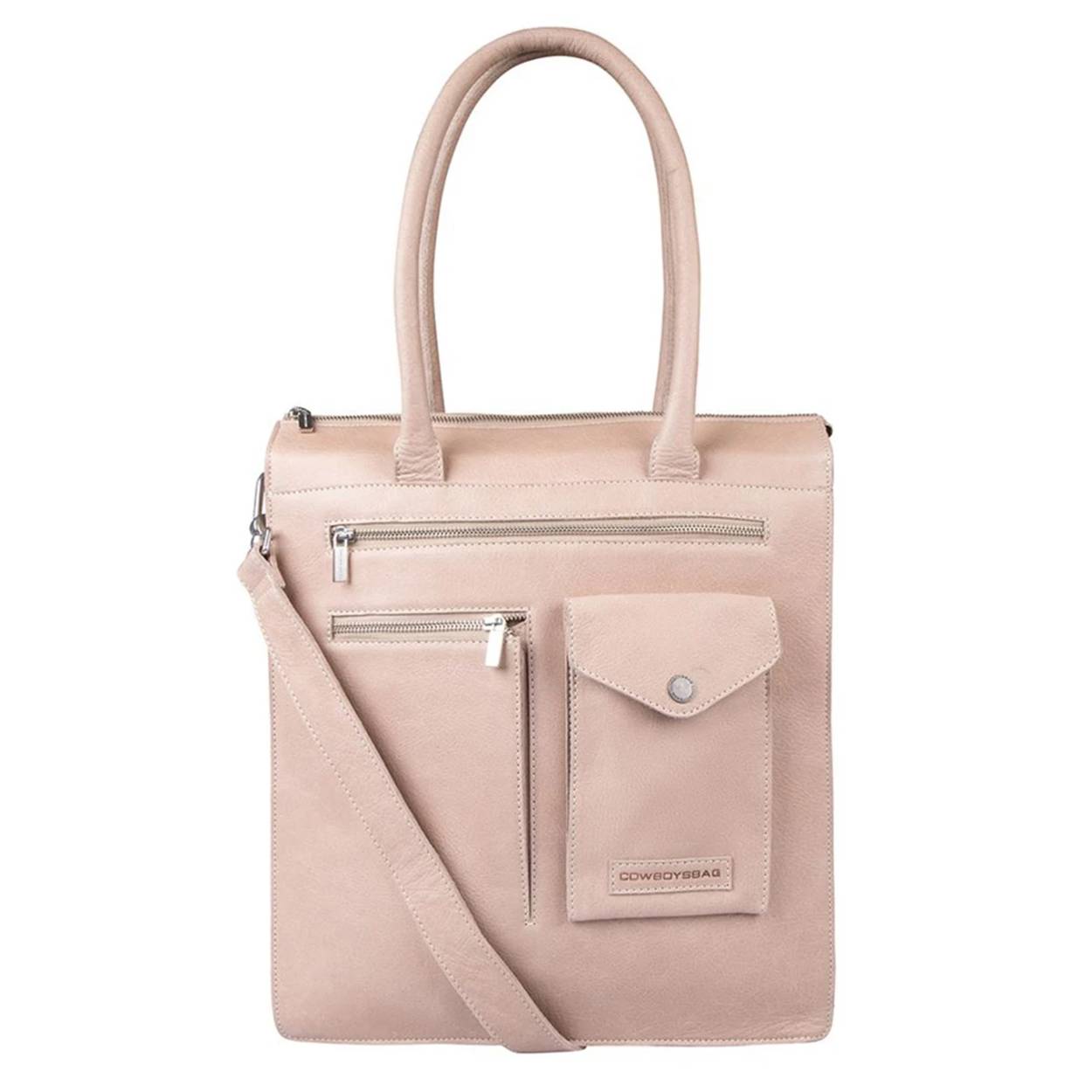 laptop bag ook leuk als shopper of luiertas te gebruiken van Cowboysbag
2 ritsvakken voorop de tas met een klepvak
W 35 x H 41 x D 9 cm